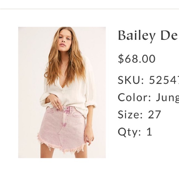 Bailey Demin mini skirt - Picture 1 of 3